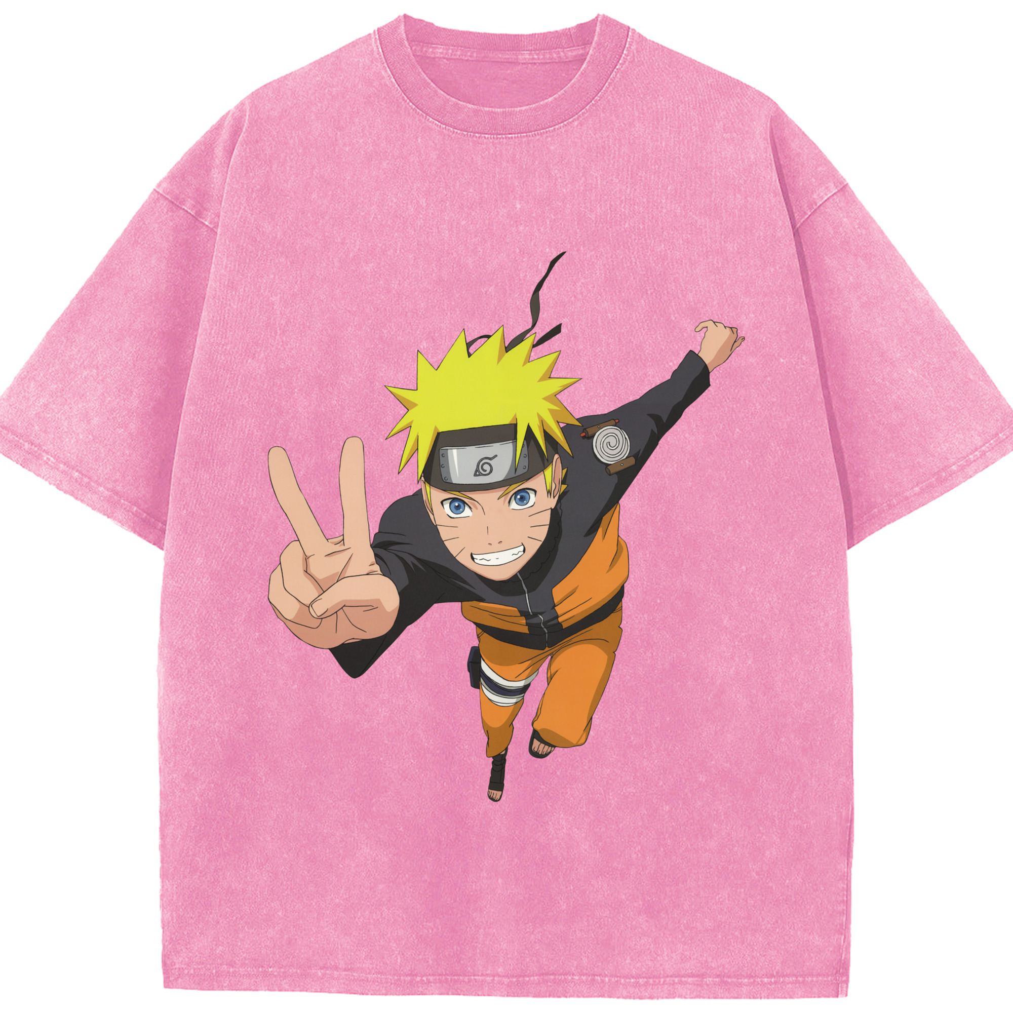 （画像用） NARUTO -ナルト- うずまき ナルト Uzumaki Naruto 綿100% ヴィンテージ風 半袖Tシャツ（フロントプリント）